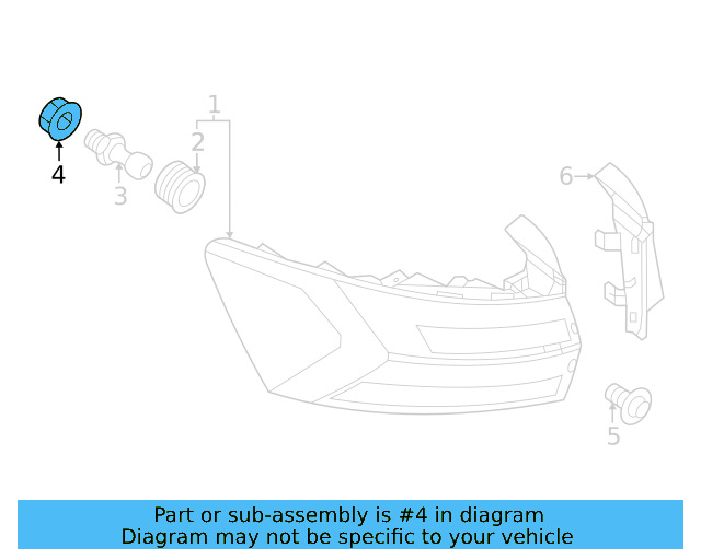 Backup Lamp Assembly Nut N-100-173-04 - View 5
