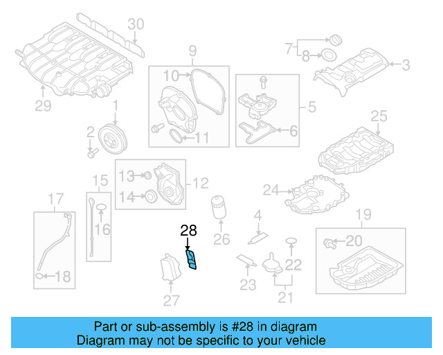Oil Cooler Gasket 06J-117-070-C - View 7