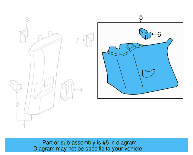 Rear Quarter Trim 3CN-867-246-A-ZA2 - View 5