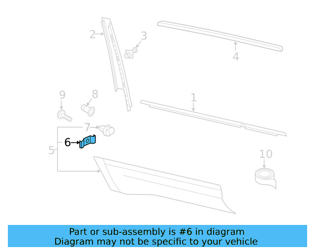 Lower Molding Nut WHT-007-928-A - View 8