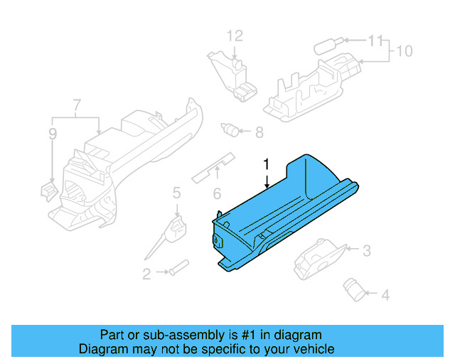 Glove Box 1K1-857-101-P-82V - View 6