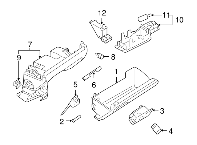 Glove Box Frame Bumper 3C0-857-145 - View 12