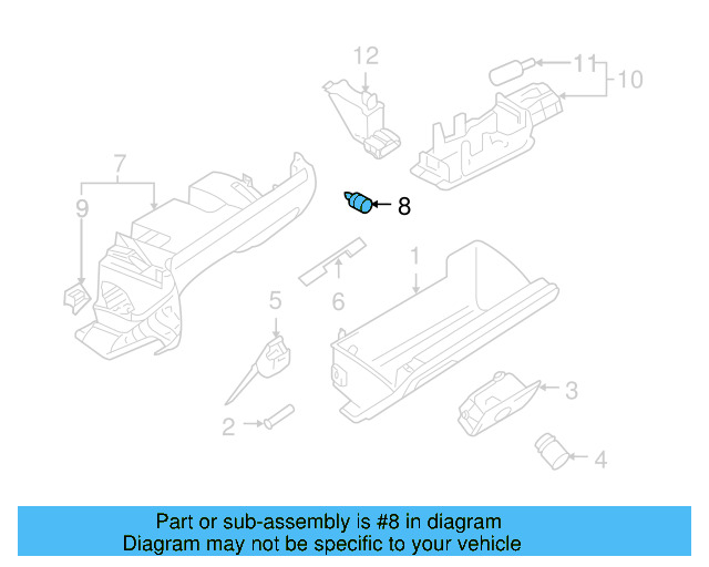 Glove Box Frame Bumper 3C0-857-145 - View 52