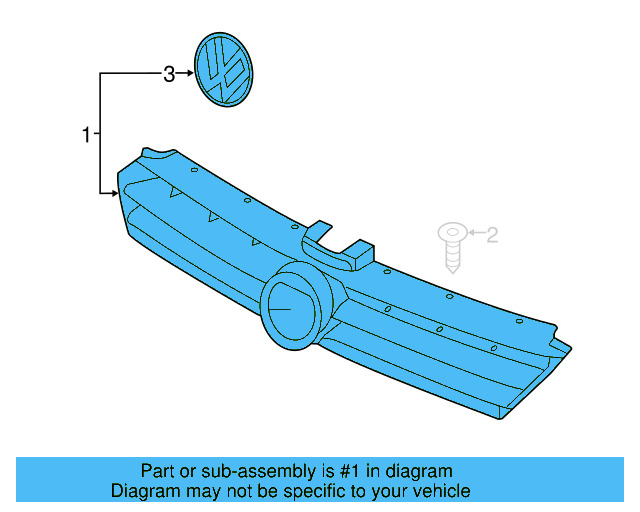 Grille 5G0-853-651-D-ZLL - View 3