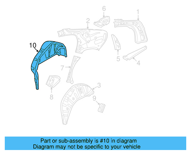 Inner Wheelhouse 3C0-809-852-A - View 4