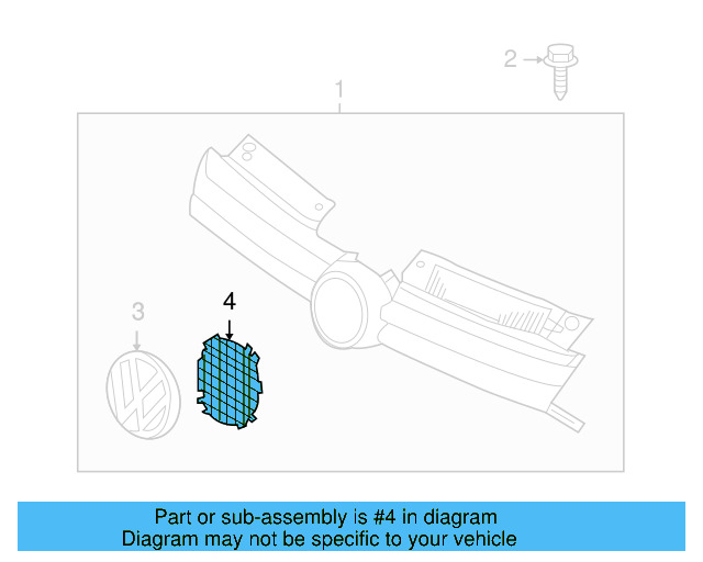 Emblem Screen 5K0-853-343-H81 - View 10