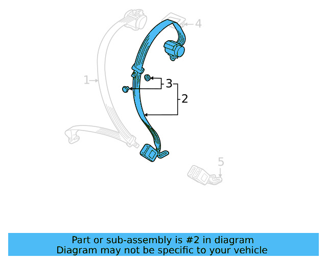 Center Belt Assembly 11A-857-807-A-RAA - View 3
