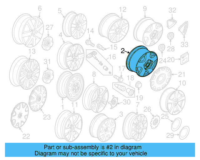 Wheel, Alloy 1C0-601-025-G-091 - View 18