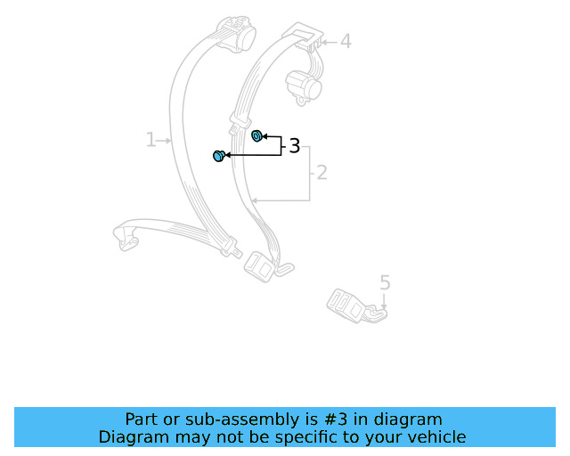 Center Seat Belt Button 443-857-847-A