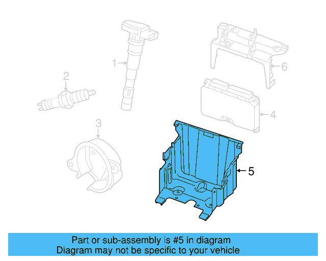 ECM Bracket 3D0-906-407-D - View 5