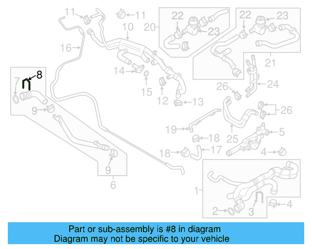 Upper Hose Retainer Spring 4E0-121-142 - View 50