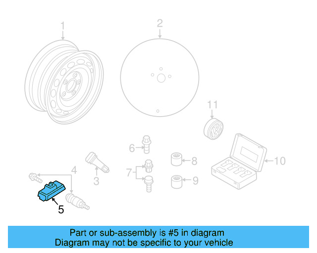 Wheel, Alloy 5N0-601-025-A-8Z8 - View 16