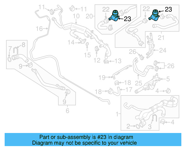 Water Valve 1J0-819-809 - View 9