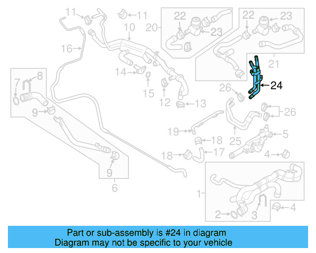 Water Manifold 7P0-121-065-L - View 3