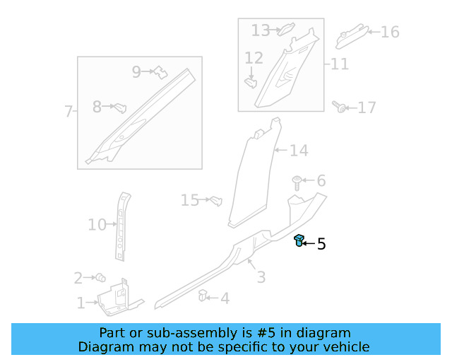 Scuff Plate Bushing 5G0-867-334 - View 4
