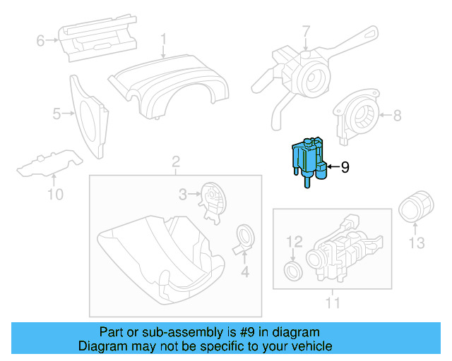 Steering Lock 1K0-905-851-B - View 20