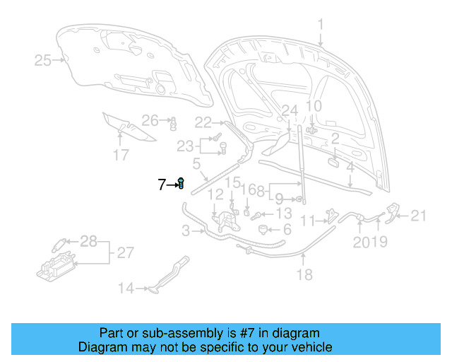 Hood Bumper 3B0-823-481-A - View 3