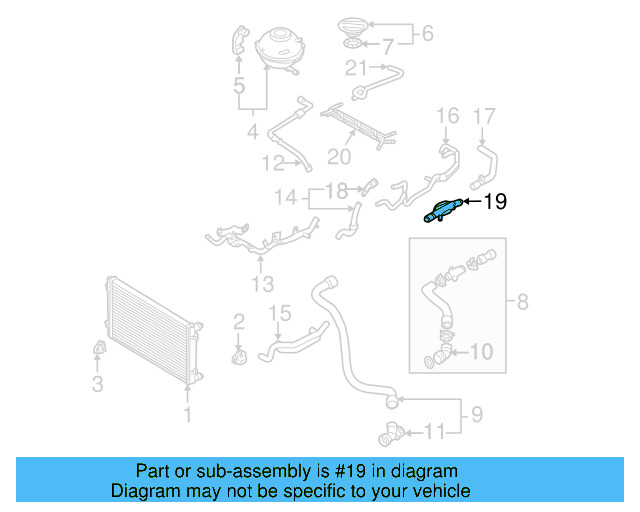 Engine Coolant Outlet Flange 028-121-145-B - View 12
