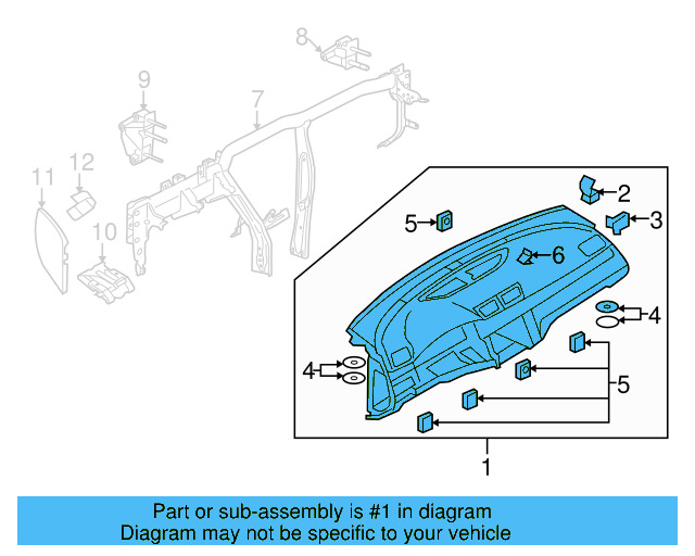 Instrument Panel 3AB-857-004-A-OBP - View 9