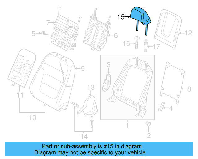 Headrest 7P6-881-903-K-HON - View 4