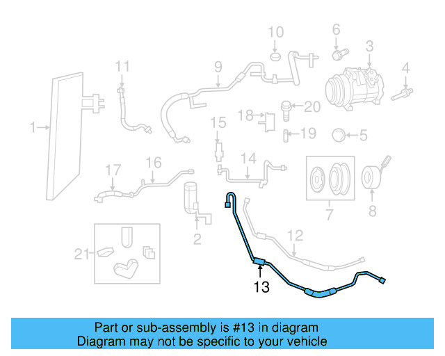 A/C Refrigerant Suction Hose 7B0-820-743-E - View 3
