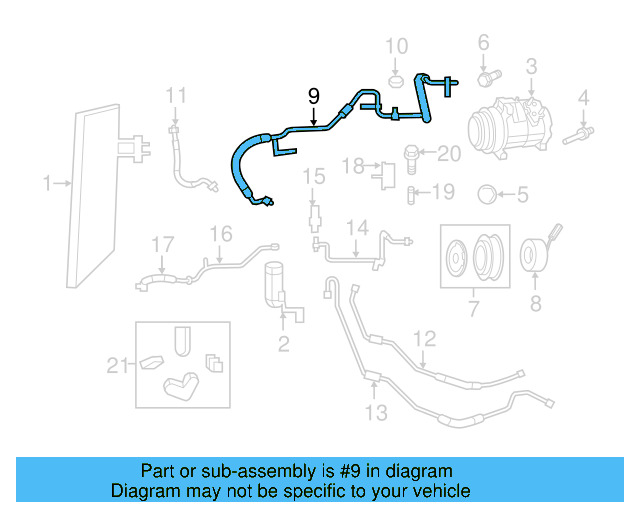 Suction Hose 7B0-820-743-D - View 3