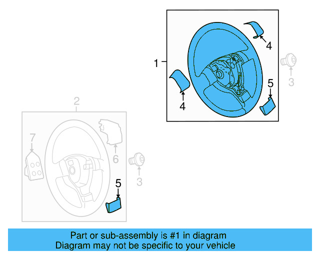 Steering Wheel 3C0-419-091-AG-E74 - View 5