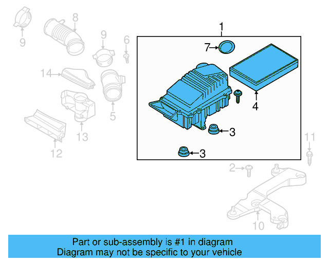 Air Cleaner Assembly 5C0-129-607-L - View 3