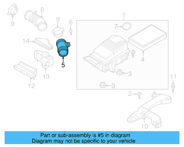 Mass Air Flow Sensor 03H-906-461-A - View 5