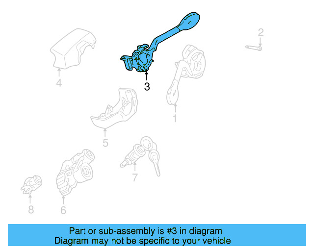 Wiper Switch 535-953-519-B-01C - View 2