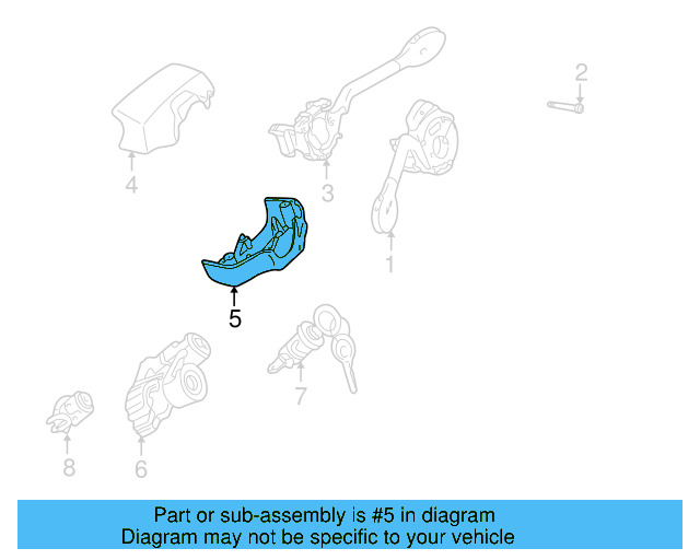 Lower Column Cover 1E0-953-516-A-1QA - View 4