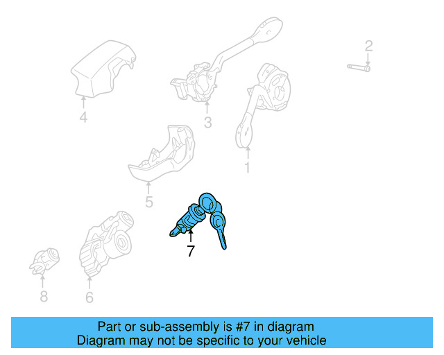 Ignition Lock Cylinder 6N0-905-855-G - View 4