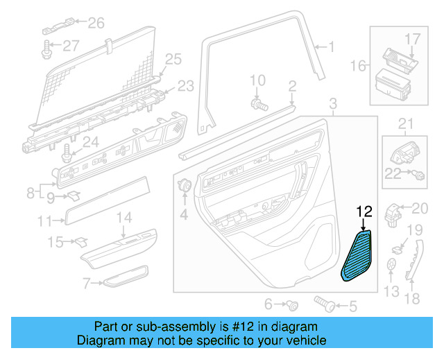 Speaker Grille 7P6-868-159-95T - View 3