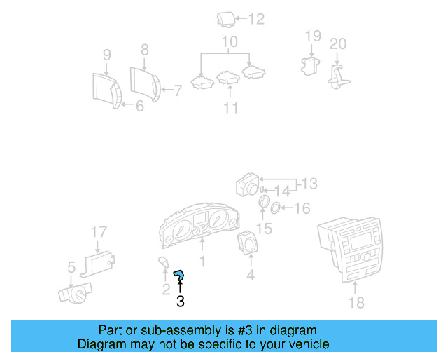Temp Sensor Bracket 3D0-919-248 - View 3