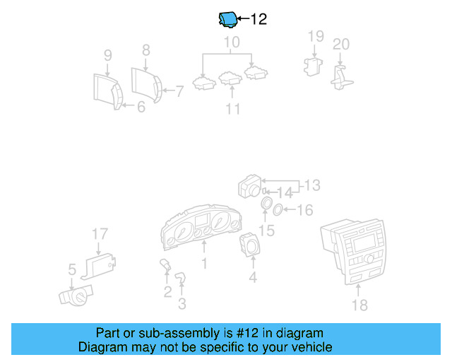 Sunlight Sensor 3D0-907-539-B - View 3