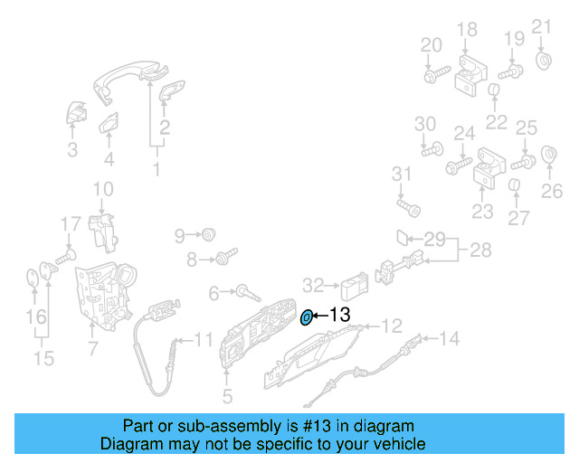 Handle, Inside Retainer N-911-216-01 - View 3