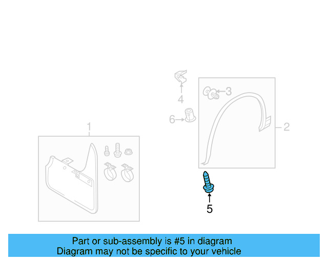 Wheel Opening Molding Screw N-910-907-01 - View 40