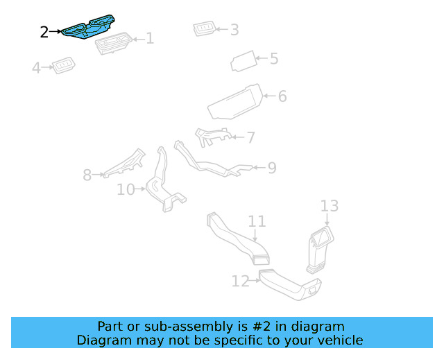 Defroster Vent 3CN-819-063-A - View 8
