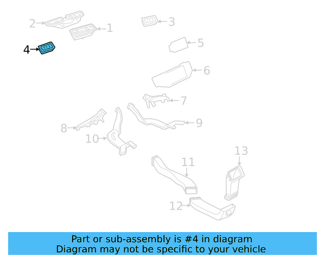 Air Vent Cover 3CN-819-701-82V - View 5