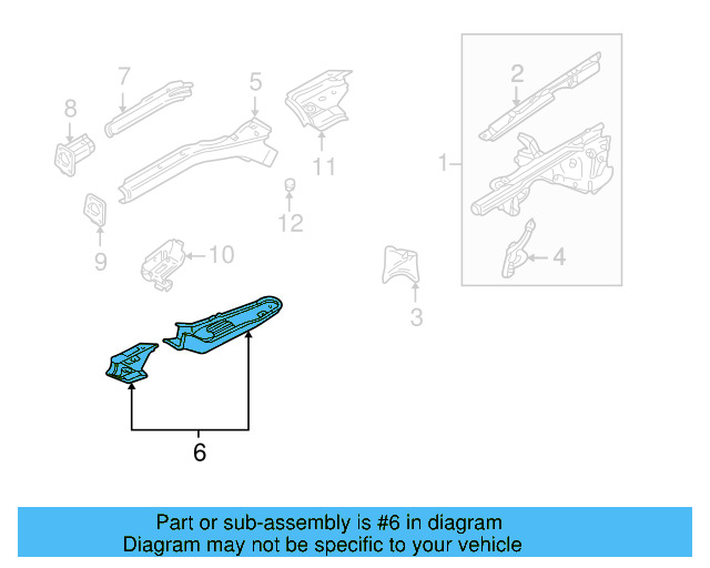 Lower Rail 8D0-803-109-A - View 6