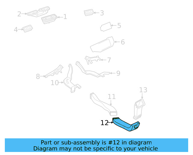 Lower Duct 3CM-864-256-A - View 3