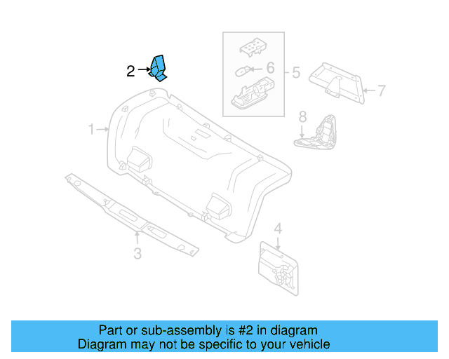 Rear Header Trim Clip 3D0-867-276 - View 18