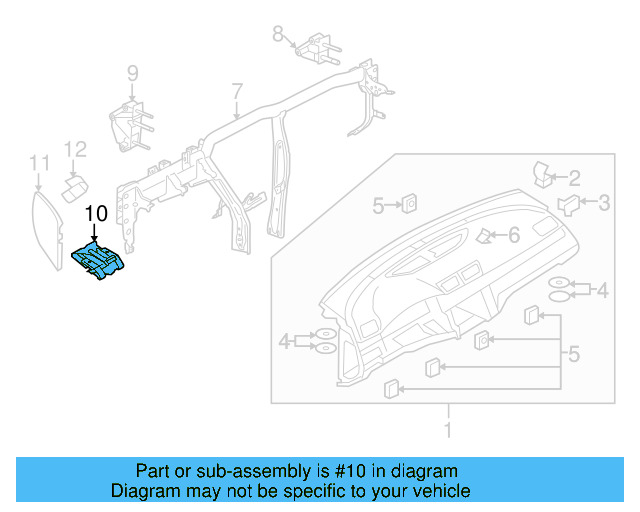 Instrument Panel Clamp 3C0-857-117 - View 4
