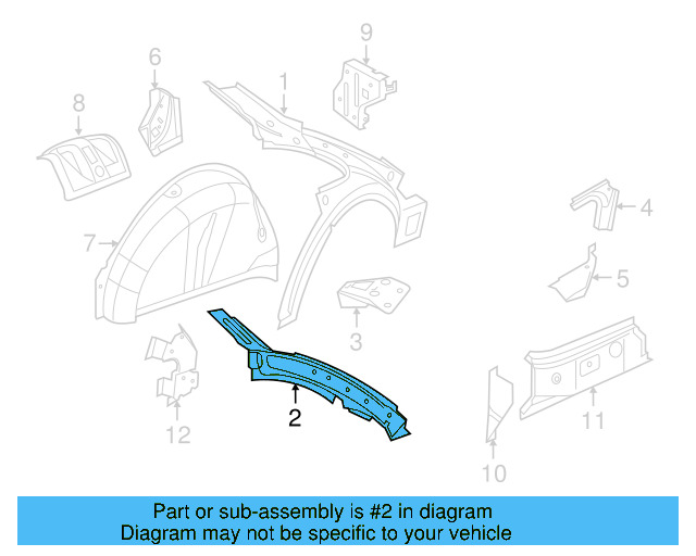 Pillar Reinforced 5C5-810-418-A - View 5