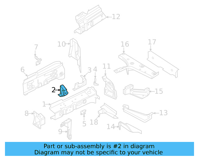 Inner Rail Front Support 1EA-803-128-A
