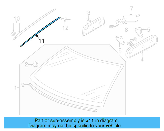 Retaining Strip 5C6-854-541-A - View 3