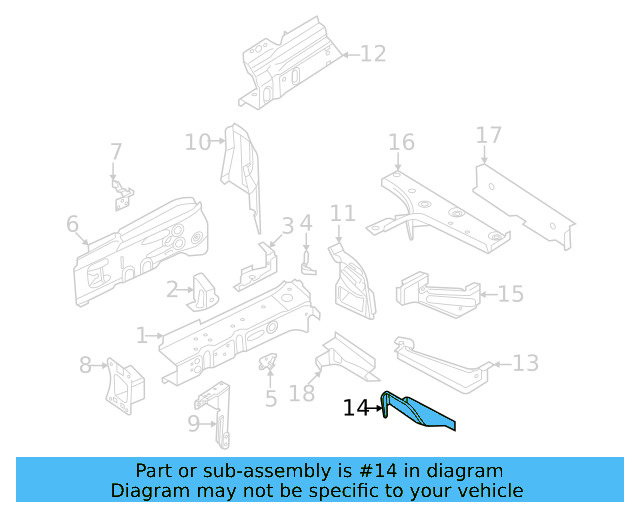 Rear Brace Filler 1EA-802-748 - View 4