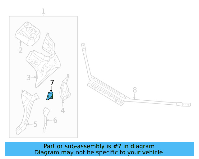 Bracket 1EA-121-409-L - View 2