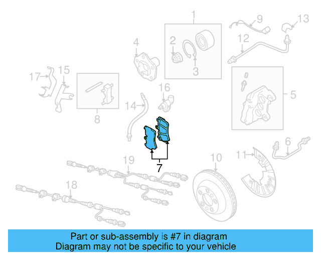 Brake Lining 7L0-698-151-AG - View 3