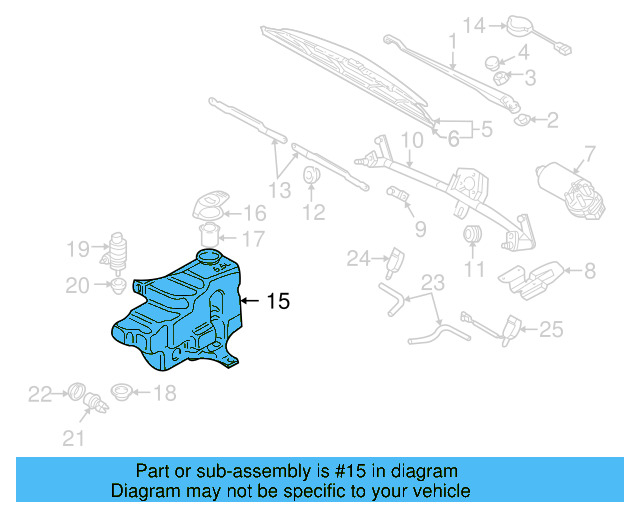 Washer Reservoir 1J0-955-453-P
